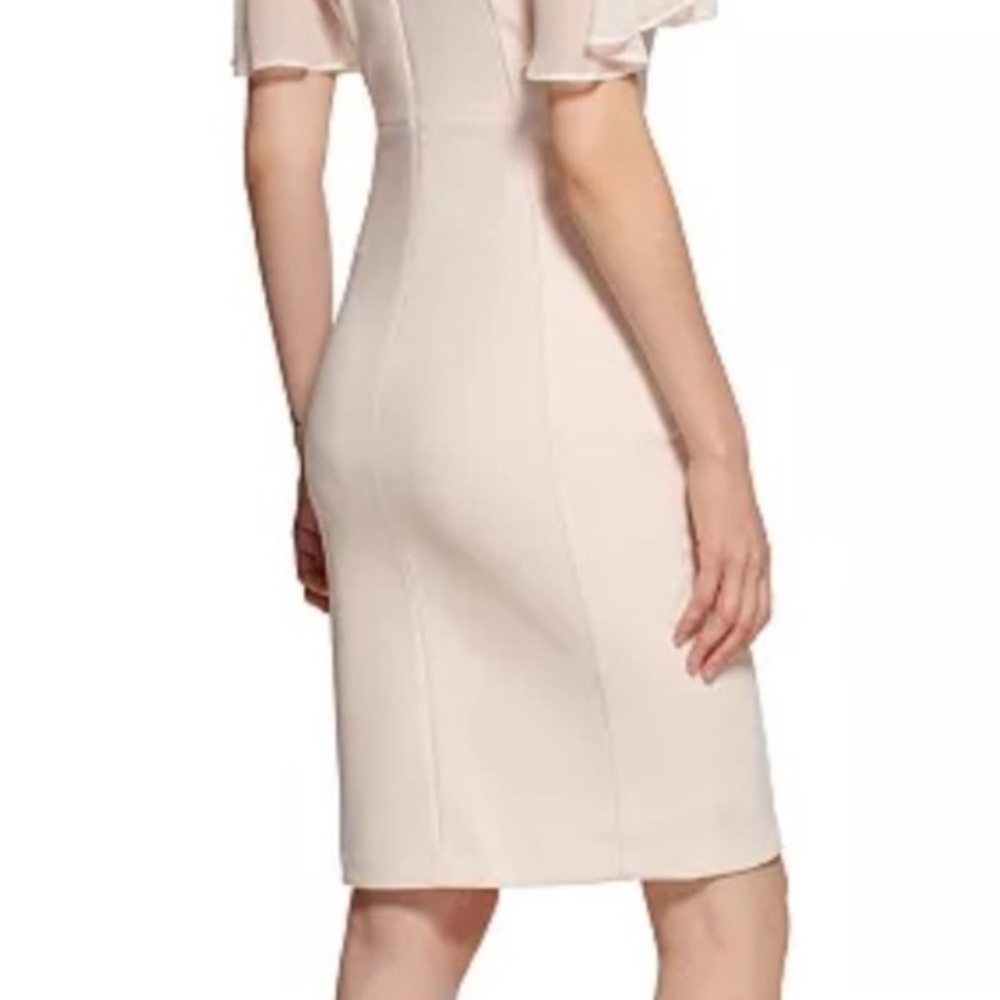 Calvin Klein Dress with Sheer Sleeves and faux tie neck - Picture 5 of 5